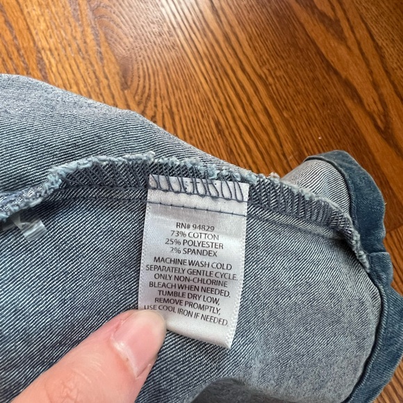 🔵DEREK HEART: Women’s S, denim strapless zipper top & skirt set barely worn🔵 - Picture 3 of 12